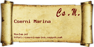 Cserni Marina névjegykártya